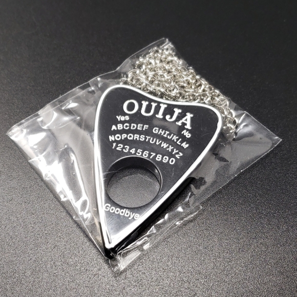 Ouija Board Pendant Silver Chain Necklace - Picture 6 of 6